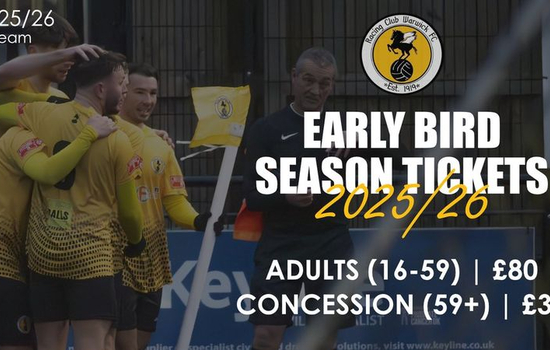 2025/26 Early Bird Season Tickets